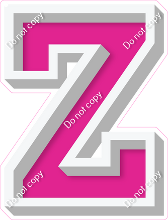 VA 12" Individuals - Flat Hot Pink Z