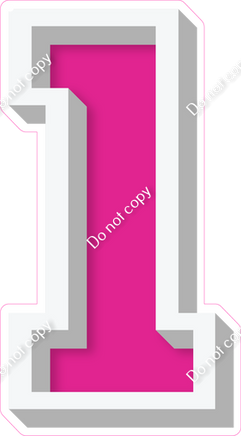 VA 12" Individuals - Flat Hot Pink 1