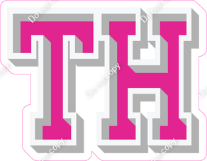 VA 12" Individuals - Flat Hot Pink TH