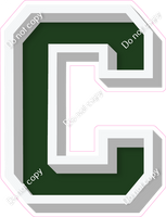 VA 12" Individuals - Flat Hunter Green C