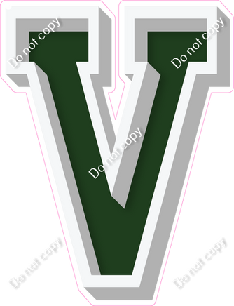 VA 12" Individuals - Flat Hunter Green V