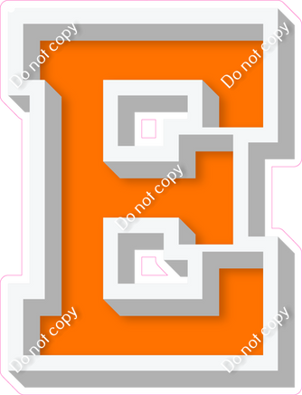 VA 12" Individuals - Flat Orange E