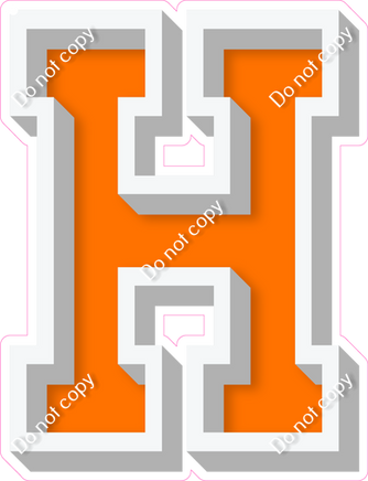 VA 12" Individuals - Flat Orange H