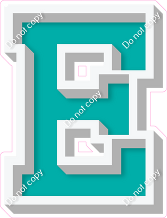 VA 12" Individuals - Flat Teal E