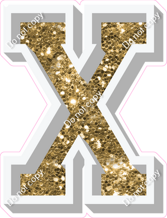 VA 12" Individuals - Gold Sparkle X