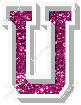 VA 12" Individuals - Hot Pink Sparkle U