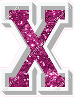 VA 12" Individuals - Hot Pink Sparkle X