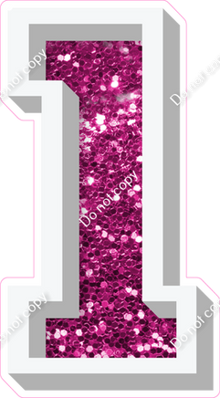VA 12" Individuals - Hot Pink Sparkle 1
