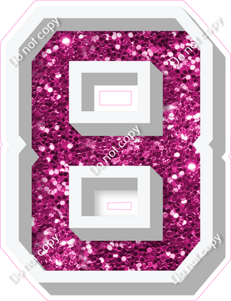 VA 12" Individuals - Hot Pink Sparkle 8