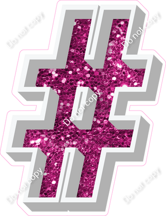 VA 12" Individuals - Hot Pink Sparkle #