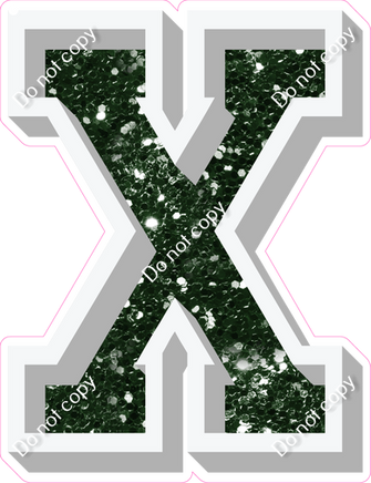 VA 12" Individuals - Hunter Green Sparkle X