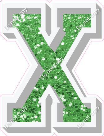 VA 12" Individuals - Lime Green Sparkle X
