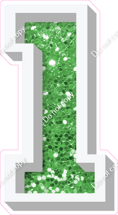 VA 12" Individuals - Lime Green Sparkle 1