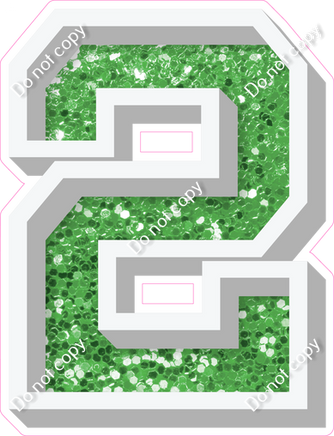 VA 12" Individuals - Lime Green Sparkle 2