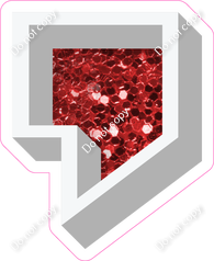 VA 12" Individuals - Red Sparkle Apostrophe