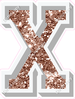 VA 12" Individuals - Rose Gold Sparkle X