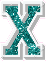 VA 12" Individuals - Teal Sparkle X
