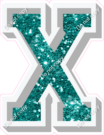 VA 12" Individuals - Teal Sparkle X