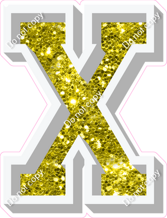 VA 12" Individuals - Yellow Sparkle X