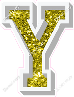 VA 12" Individuals - Yellow Sparkle Y