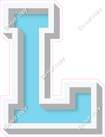VA 18" Individuals - Flat Baby Blue L
