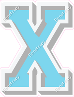 VA 18" Individuals - Flat Baby Blue X