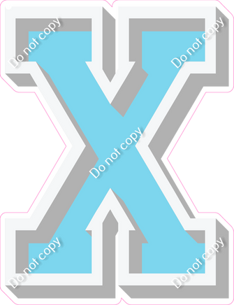 VA 18" Individuals - Flat Baby Blue X