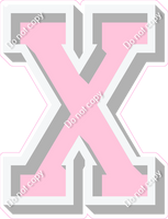 VA 18" Individuals - Flat Baby Pink X