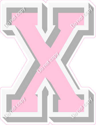 VA 18" Individuals - Flat Baby Pink X