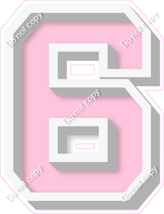 VA 18" Individuals - Flat Baby Pink 6