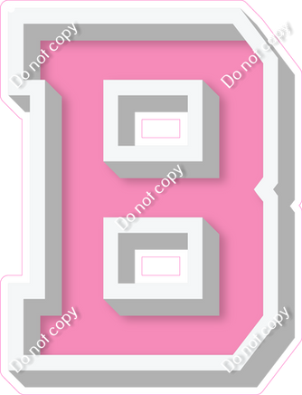 VA 18" Individuals - Flat bubblegum B