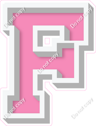 VA 18" Individuals - Flat bubblegum F