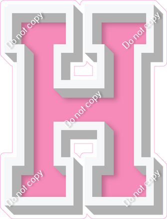 VA 18" Individuals - Flat bubblegum H