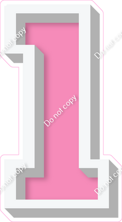 VA 18" Individuals - Flat bubblegum 1
