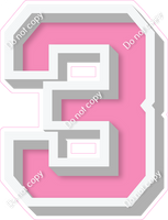 VA 18" Individuals - Flat bubblegum 3