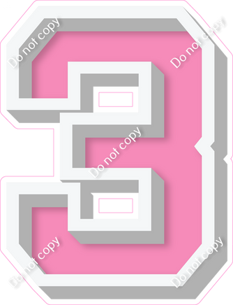 VA 18" Individuals - Flat bubblegum 3