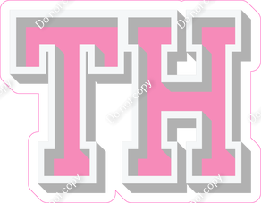 VA 18" Individuals - Flat bubblegum TH