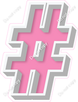 VA 18" Individuals - Flat bubblegum #