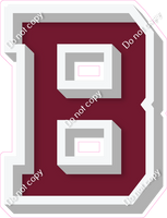 VA 18" Individuals - Flat Burgundy B