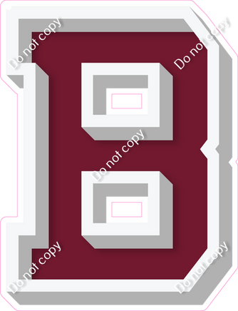 VA 18" Individuals - Flat Burgundy B