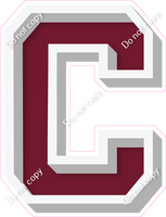 VA 18" Individuals - Flat Burgundy C
