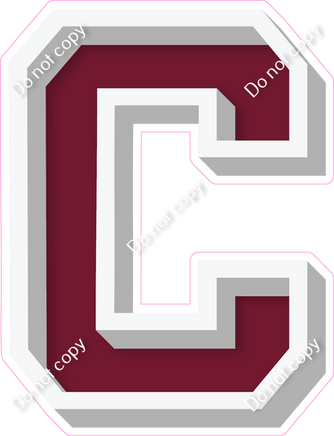 VA 18" Individuals - Flat Burgundy C