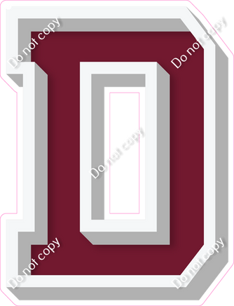 VA 18" Individuals - Flat Burgundy D