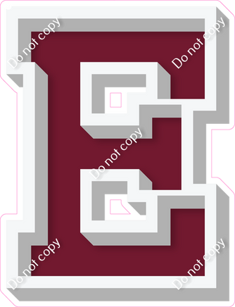 VA 18" Individuals - Flat Burgundy E