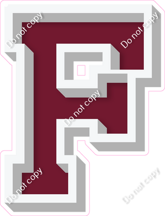 VA 18" Individuals - Flat Burgundy F