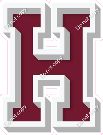 VA 18" Individuals - Flat Burgundy H