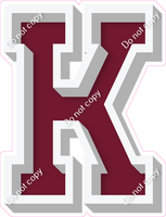 VA 18" Individuals - Flat Burgundy K