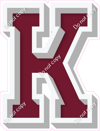VA 18" Individuals - Flat Burgundy K