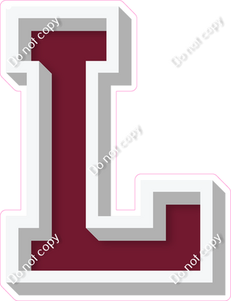 VA 18" Individuals - Flat Burgundy L