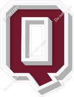VA 18" Individuals - Flat Burgundy Q